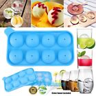Round Ice Cube Ball Maker Tray Silicone Sphere Mold Bar Whiskey Cocktails Funnel
