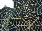 Tahari Fully Beaded Halloween Centerpiece Table Runner Spider Webs 13  X 36 