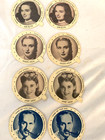 Dixies Johncox s Ice Cream Cup Lid Hollywood Lot Of 8 Movie Stars Actors 1940 s