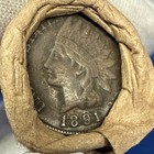 Unsearched Old Estate Wheat Cent Roll Indian Head Vintage Penny Silver Dime