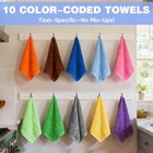 10 Colors Microfiber Cleaning Cloths  10 Pack Assorted Cleaning Rags