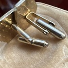 Men s 14k Gold Hexagon Bullet Back Cufflinks Pair  White Round Diamond