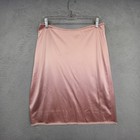 Vintage Half Slip Skirt Womens 10 Pink Lingerie Intimates Lace Silky Satincore