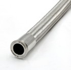 Hfs r  1 5  Tri Clamp Stainless Braided Hose 60  Length W  Ptfe Lines 400 Psi