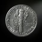 1944 P Philadelphia Mercury Silver Dime About Uncirculated  au 