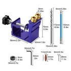 37pcs Pocket Hole Screw Jig 15 Degrees Dowel Drill Joinery Kit Woodwork Tool