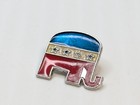 Vintage Republican Elephant Collectible Hat Lapel Pin Metal Enamel Gop 