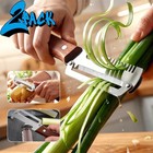 2 Pcs 3-in-1 Multifunctional Vegetable Peeler With Wooden Handle julienne Slicer