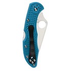 New Spyderco Delica 4 Frn Flat Ground Plain Edge Folding Knife Blue Nib