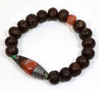 Antique Old Tibetan Chinese Carnelian Pema Raka Gzi Dzi Bead Red Agate Amulet
