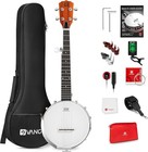 5 String Banjo 26 Inch  Mini Travel Banjo Beginner Kit With Remo Head  Open B   