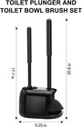 Toilet Brush And Plunger Set  Semi-hidden Toilet Plungers Heavy Duty Toilet Bowl