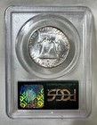 1953-d Pcgs Ms65fbl Franklin Silver Half Dollar  Green Holder  Full Bell Lines