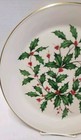 Lenox Special Hollyberry Chop Plate Platter 24k Gold Trim 12 1 2  Inch 