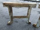 Rare  pair  Industrial Cast Iron Table Legs Machine Age 29-5 8    Tall Free S h
