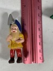 Vintage 1970 s Plastic Elf Gnome Lot Of 7 Figurines Various Shapes And Colors