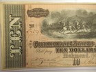 1864 Confederate States Of America  10 Note obsolete Note  Nice Color condition2