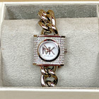 Michael Kors Mk Chain Lock White Dial Ladies Watch Mk4718  Nib Orig   250