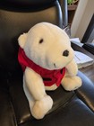 Coca-cola Polar Bear Plush Stuffed Animal White Bear W  Red Vest   Hang Tag