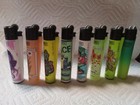 8 Assorted Design Refillable Clipper Lighters   1 