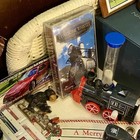 9 2 Lb  Vtg-now Men Collectibles Metal Eagle Trays Shot Glasses Junk Drawer Lot