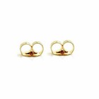 14k Yellow Or White Solid Gold Earring Backs 1 Pair Butterfly - Choose Color