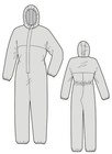 50 Ryvek-suit Xl Hooded Coveralls Zipper Front Elastic Wrist And Ankle 