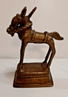 Antique Brass Asian Indian Temple Tribal Horse Figure Set Of 3