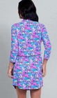 Nwt Ladies Ibkul Allana Candy Pink 3 4 Sleeve Drawstring Golf Dress - S M L   Xl