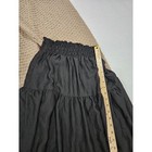 Lost   Wander Black Smocked Waist Tiered Maxi Skirt Ldb62630