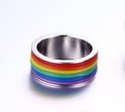 Rainbow Ring Gay Pride Womens Size 6 Usa Seller Fast Shippers 7-3