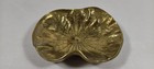 Vintage Virginia Metalcrafters Solid Brass Lotus Leaf Dish Ash Tray Trinket 1948