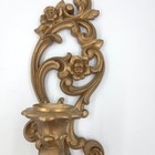 Lg Vintage Homco Hollywood Regency Gold W Sconce Wall Decor Mcm 15  X 7 