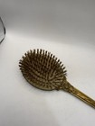 Antique Ornate Gold Gilt Vanity Hair Brush Filigree Dresser Brush 9     