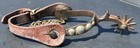 Antique August Buermann Silver Five Spot Spurs With Drop Shank 10 Point