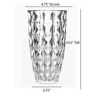 10 5 In  Tall Round Crystal Glass Diamond Cut Flower Vase For Home Decor  Clear