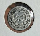 1853 Dated Seated Liberty Half Dime Silver Coin With Arrows Good Circulated Cond