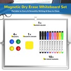 Dry Erase White Board  16inx12in Large Magnetic Desktop Whiteboard With Stand   