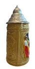 Vintage German Style Ceramic Pewter Lidded Beer Stein Cheapest On Ebay   