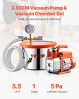 Vevor 1 5 Gallon Vacuum Chamber 3 5cfm Single Stage Pump Degassing Chamber Kit