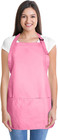 Apron Commercial Restaurant Home Bib Spun Poly Cotton Kitchen Aprons  3 Pockets 