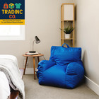 Dorm Bean Bag Chair With Drink Holder And Pocket  Sapphire Smartmax  Durable Pol
