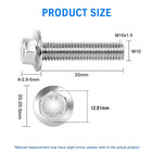 Flange Hex Head Bolts  Flange Nuts  304 Stainless Steel  Exhaust Manifold Har   
