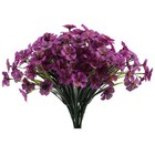 6 Bundles Artificial Flowers Outdoor Uv Resistant Fake Violet Flowers Home Decor