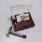 Vintage A-4 1955 Gillette Red Tip De Safety Razor Set