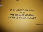 Bros Vm-268 Vm-268h Double Drum Roller Compactor Operation   Maintenance Manual