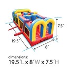 Inflatable Obstacle Course Commercial Rainbow Double Lane Kids Bounce No Blower