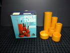 Nos Vtg Mid Century Giddi Orange Tube Desk Accessory Pen Pencil Holder 6  H Ital