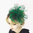 Fascinators Hat Women Tea Party Headband Flower Cocktail Mesh Feathers Hair Clip