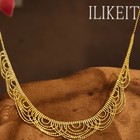 Vintage 925 Silver Gold Plated Filigree Waterfall Choker Necklace For Gift